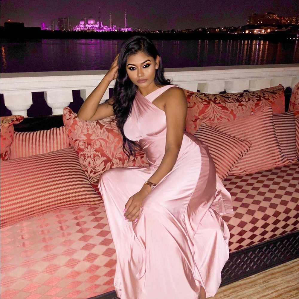 Convertible Blush Pink Maxi Dress